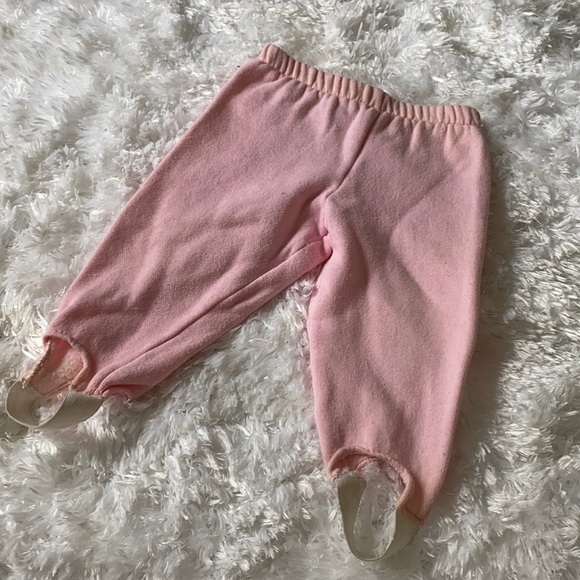 Vintage Other - Baby girl pink vintage  stirrup pants